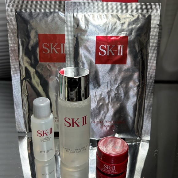 SK-II Luxury Japanese Travel Size Skincare Bundle (Sheet Masks Toner Cream)
